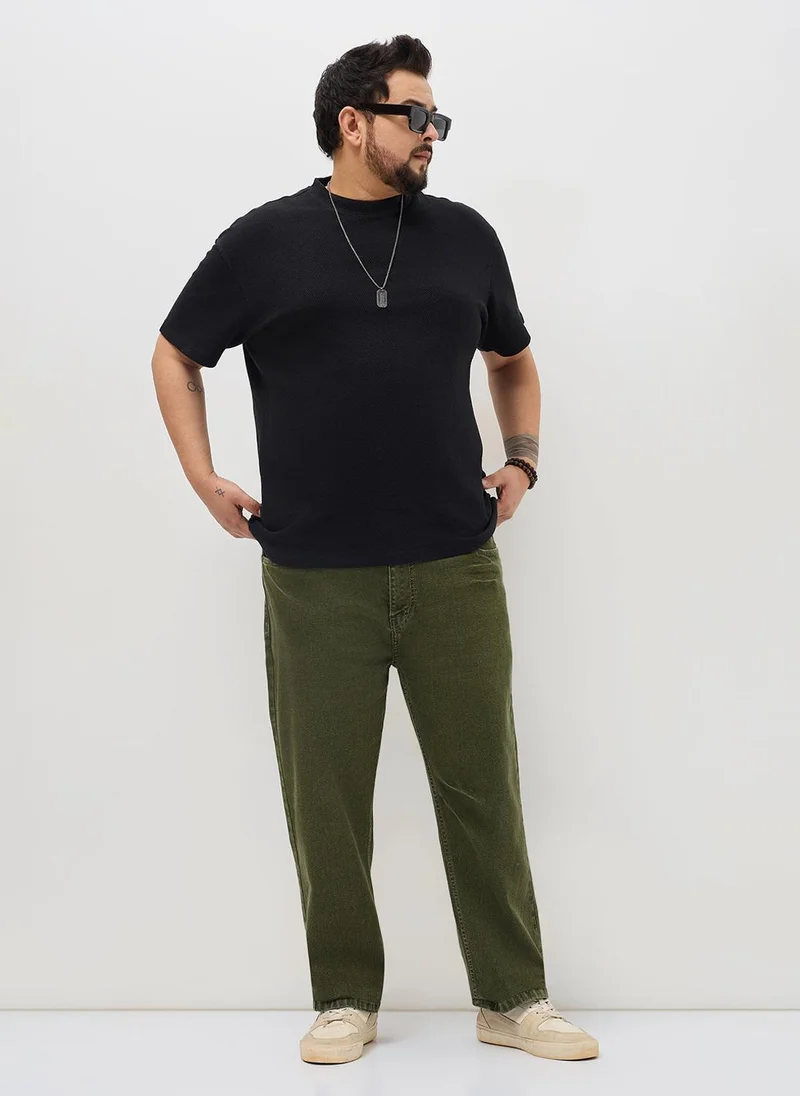 Urbano Fashion  Urbano Plus Men's Light Green Regular Fit Heavy Washed Denim Jeans Stretchable for Men | Best Price UAE